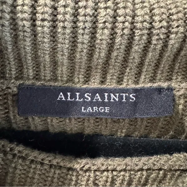All‎ Saints Kadine Roll Neck Sweater in Military Green Large - Image 6