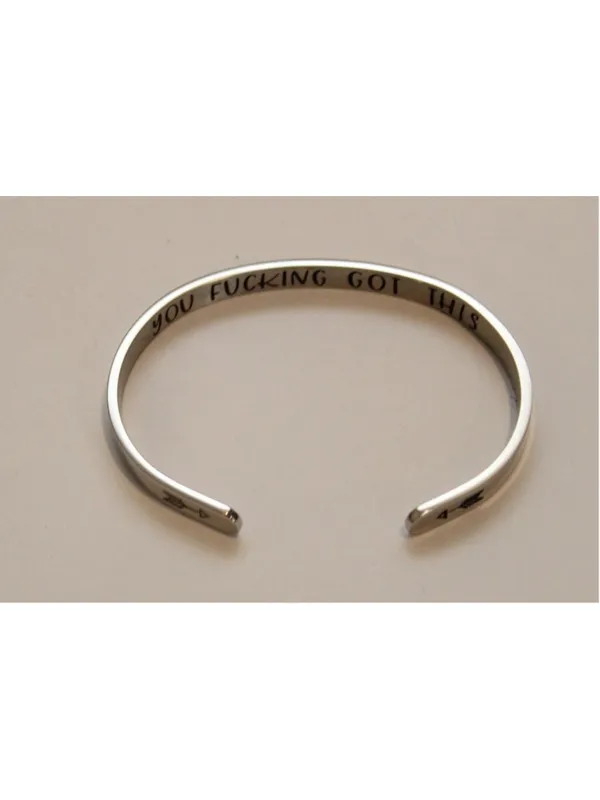 Jopcuff Women’s Expressions Silver Cuff Bracelet One Size - Image 6