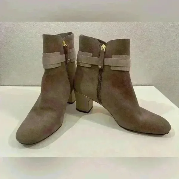 Joan & David Women’s Suede Leather Tan‎ Color Ankle Booties Size 9.5 - Image 3