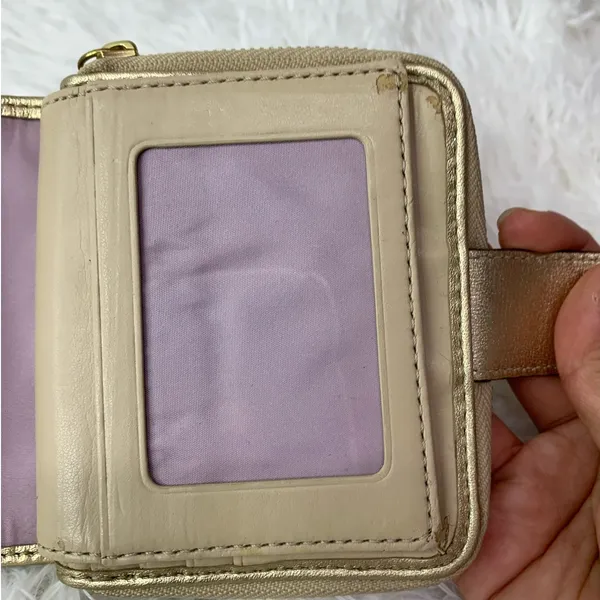 COACH Gold Signature Canvas Wallet - Image 7