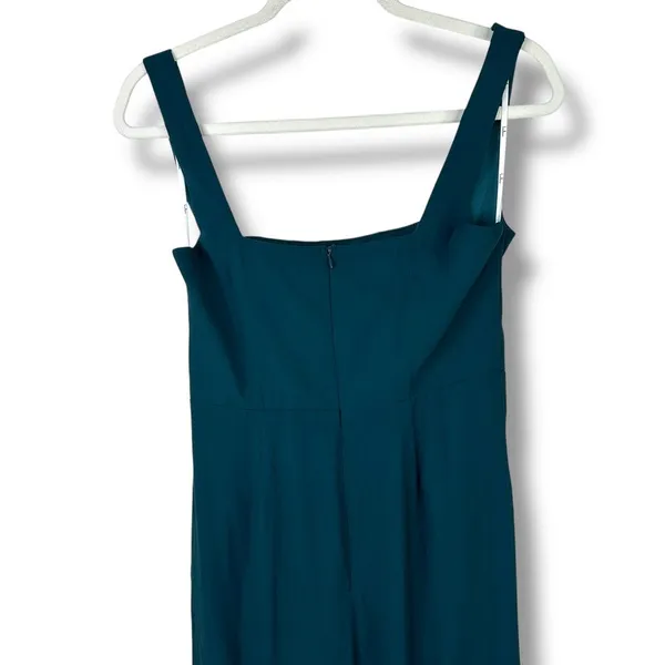 NEW Lulus Glamorous Disposition Emerald Green Square Neckline Ruched Maxi Dress - Image 8