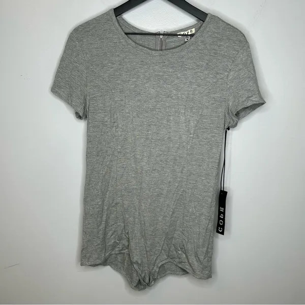 Urban Outfitters COPE‎ Gray Tee Romper Bodysuit Size M NWT - Image 3