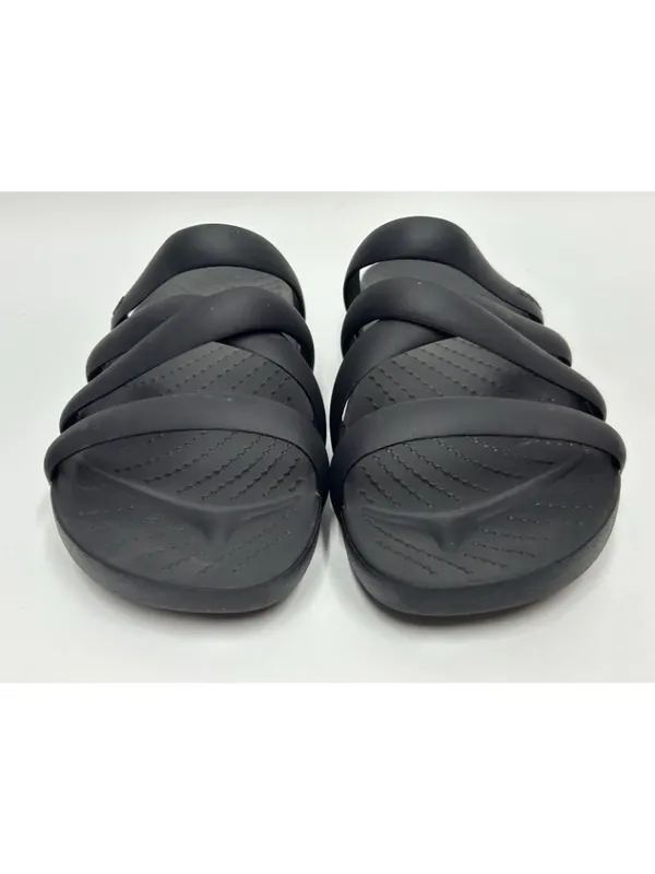 Crocs Splash Strappy Sandals Women’s Size 6 Black Slip On Slides Comfort - Image 4