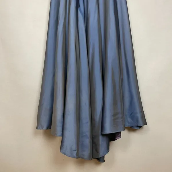 Vintage 90s Prom Dress FLAWS‎ Blue Sleeveless Iridescent Formal Classic Gown - Image 6