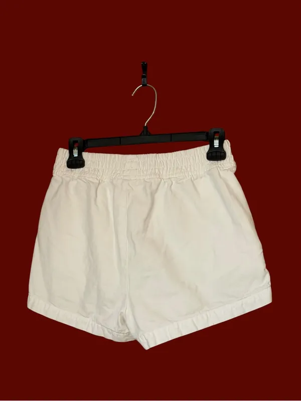 aerie White Elastic-Waist Bermuda Shorts with Zip Pockets - Image 4