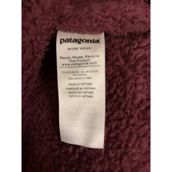 Patagonia Los Gatos 1/4 Zip‎ Fleece Pullover Burgundy XS STY25235FA19 - Image 5