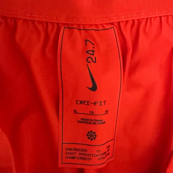 Nike Dri-fit Pants High Waist Loose Wide Leg Ripstop Red Orange Travel Women XL - Image 13
