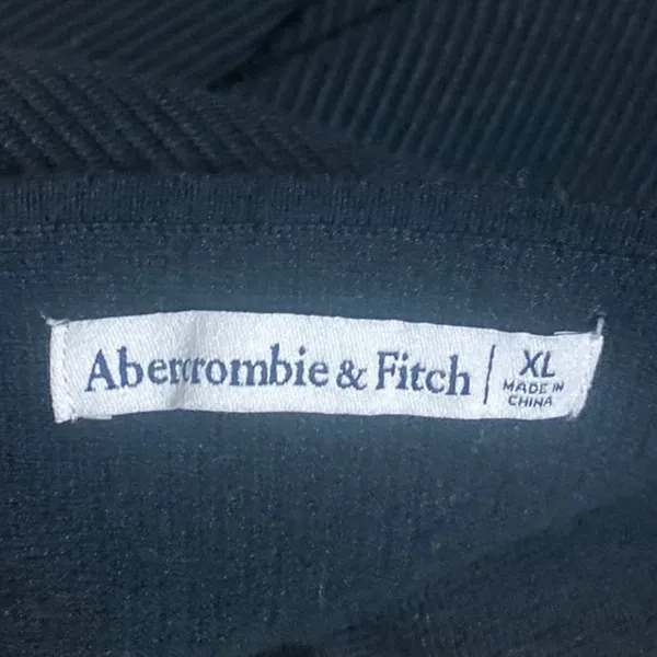 Abercrombie & Fitch Black Rib Knit Long Sleeve Square Neck Crop Sweater Top XL - Image 3