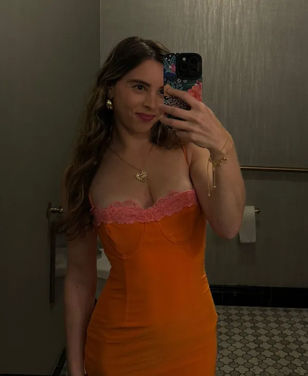 Dress Orange Size XS - Image 2