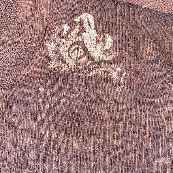 Small brown boho thermal top with floral hood - Image 5