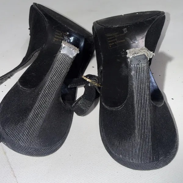Coach & Four Black Classic Square Slingback Bow Minimalist Career Kitten Heels 9 - Image 11