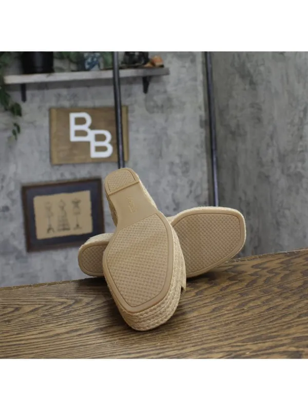 NWT Lifestride Platform Wedge Sandal Slip-On Biscotti Beige Brown 7.5M - Image 12