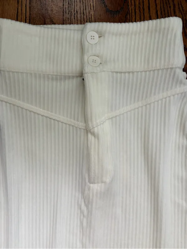 NWT Free People Roxy Rib Pencil Midi Skirt Creme XS High Waist Ribbed $78 - Image 7