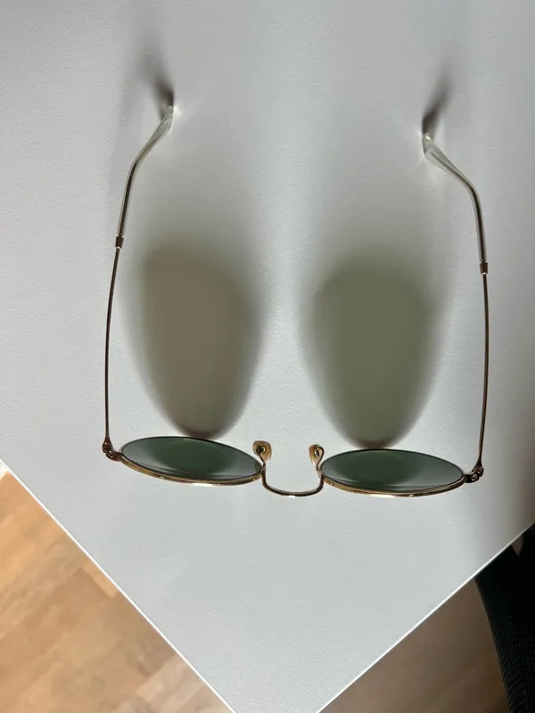 Ray-Ban Round Metal Sunglasses—Gold/Green Lenses - Image 5