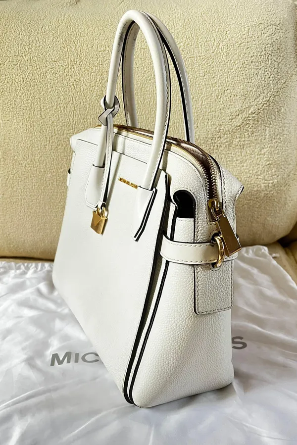 Michael Kors Leather Mercer Belted Satchel - Image 3