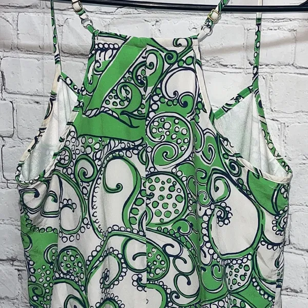 Lilly Pulitzer Green & White Paisley Dress Size XS - Image 9