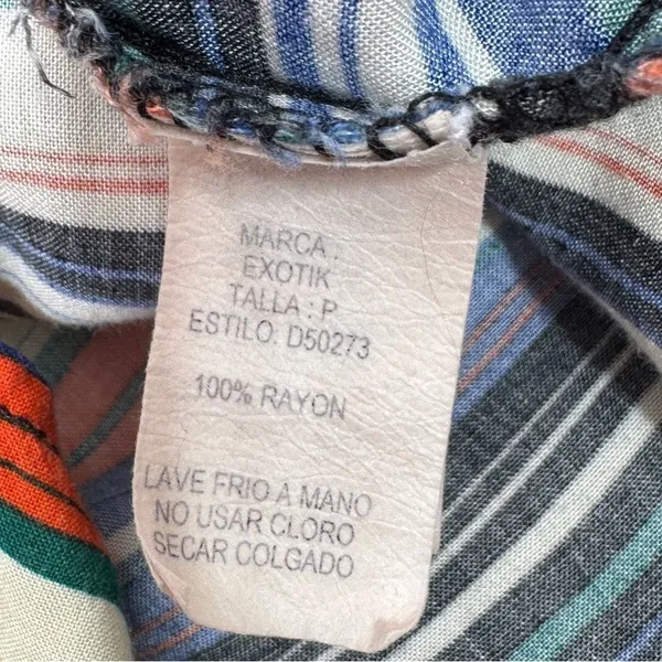 Exotik Y2K Striped Layered‎ Mini Dress Sundress Multicolor Small - Image 10