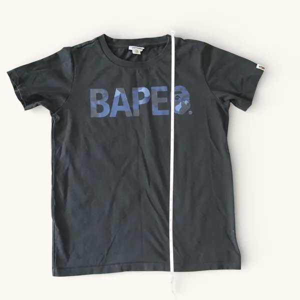 Authentic BAPE A Bathing Ape Womens Small Black Camo Logo Graphic Tee Shirt - Image 8