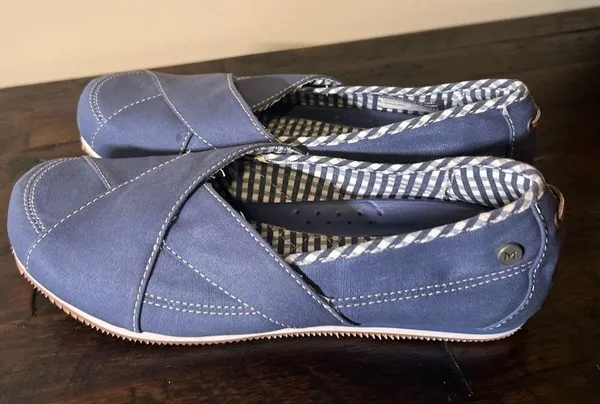 NWOT Mozo Women's The Sport Slip Oil Resistant Work Dress Shoes 3741 Blue Sz 8.5 - Image 5