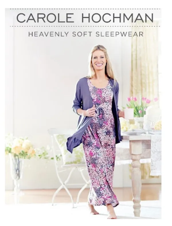Carole Hochman Heavenly Soft Sleepwear - Gown w/pockets and Cardigan Set - Image 6