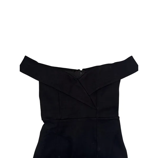 Lulus Black Off The‎ Shoulder Bodycon Dress Front Slit XS NEW - Image 5