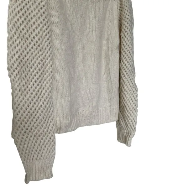 LoveShackFancy Rosie Sweater Sz S Baby Alpaca Merino wool Cream - Image 7