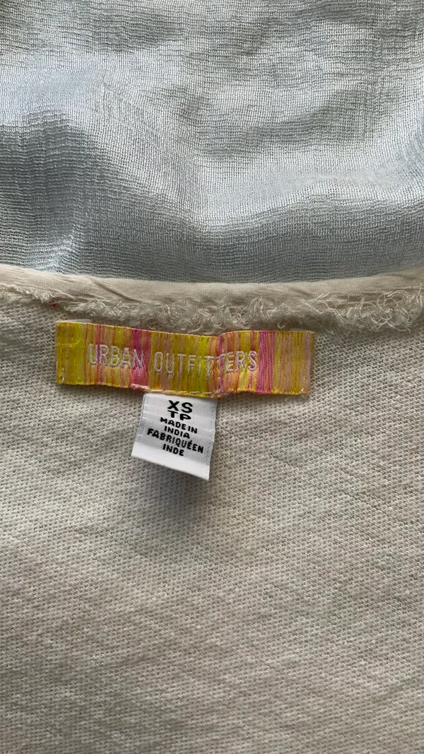 Urban Outfitters Cream Crop Top - Image 3