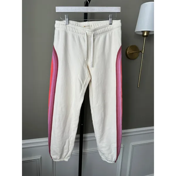 Marine Layer Women's Cloud 9 Sweatpants Cream Size Small - Image 2