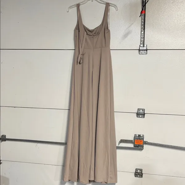 Birdy Grey Alex Taupe Maxi Bridesmaids Dress Gown Beige New Small - Image 8