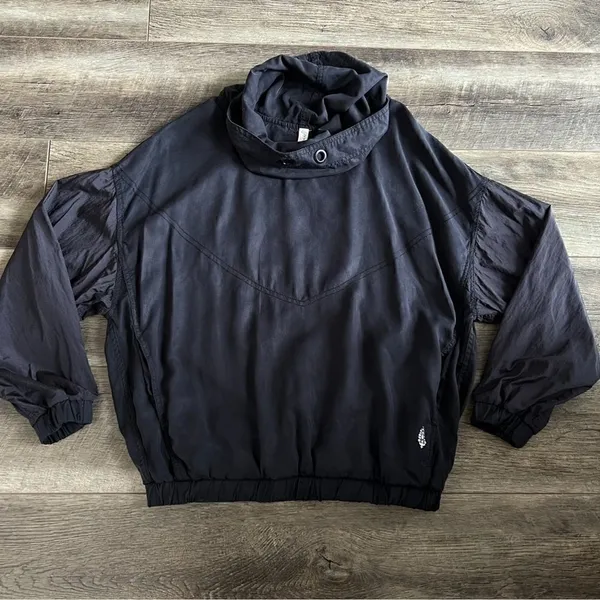 Free People Movement Far and Away Windbreaker Pullover Jacket Black Size Small - Image 4