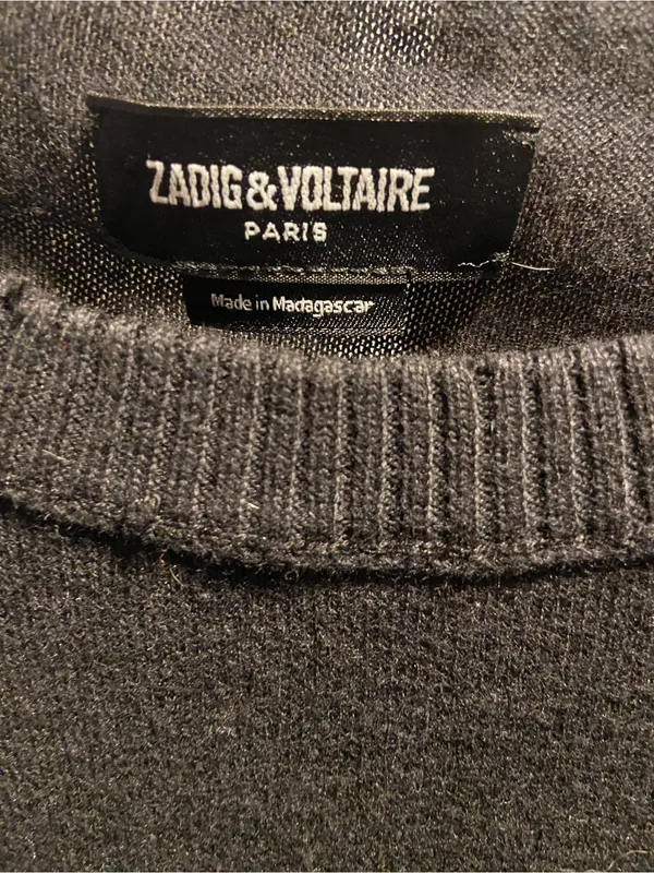 Zadig & Voltaire Paris size extra small, miss star black cotton sweater - Image 2