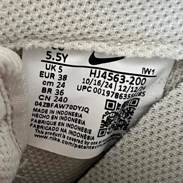 New NIKE Air Force 1 LV8 4 GS Light Khaki Black - Image 8