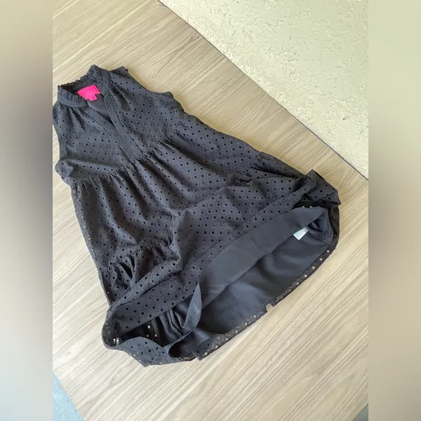Lilly Pulitzer Black Eyelet Mini Dress - Image 8