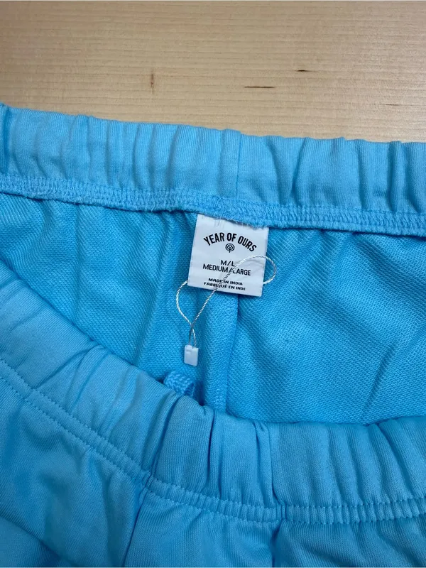 Years of Ours X FFF Joggers Oversize Cotton Sky Blue Medium/Large - Image 6