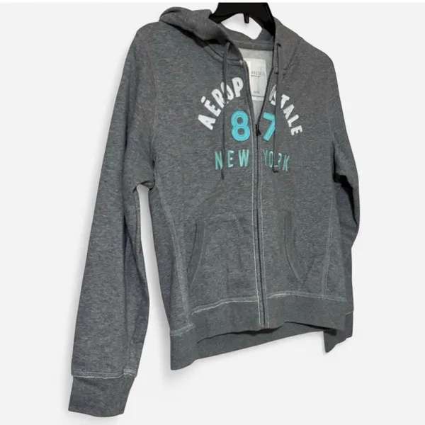 Aeropostale Heather Gray Hoodie - Image 2