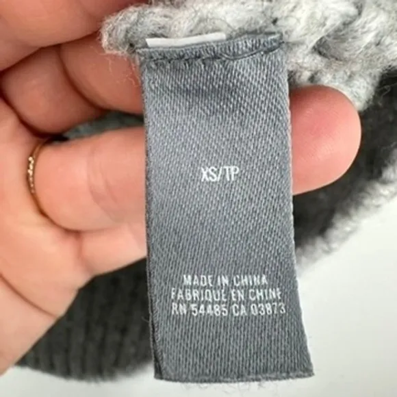 Aerie Womens XS Gray Cable‎ Knit Mock Neck Pullover Sweater Casual Warm Cozy - Image 6
