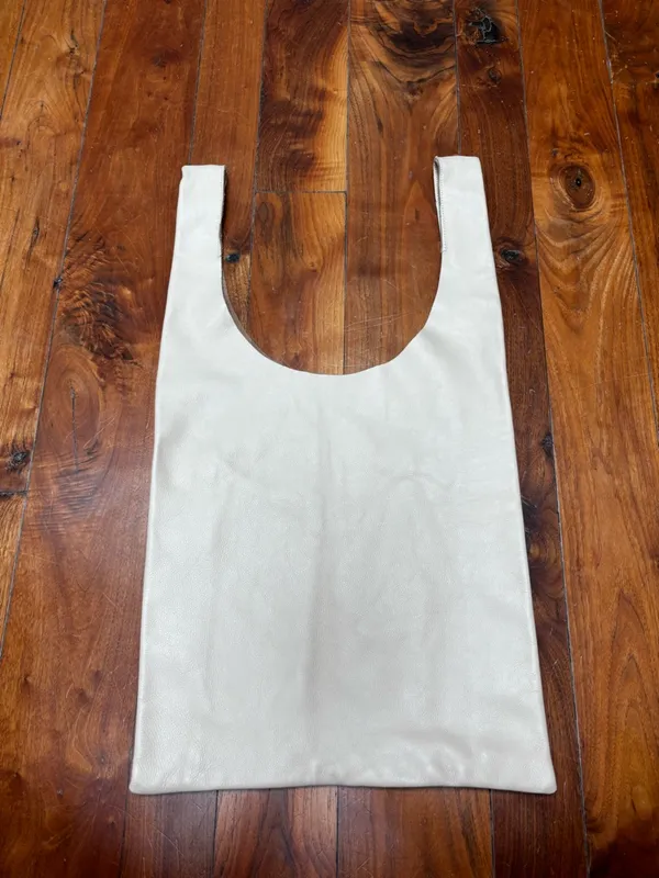 BAGGU Leather Natural Tote - Image 5