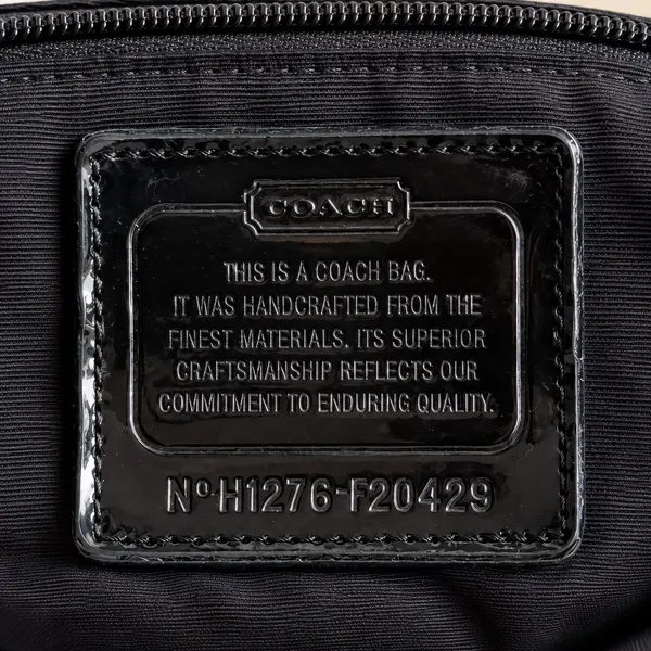 Coach Signature Black & Silver Jacquard Tote Bag – Style F20429 - Image 6