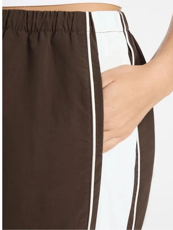 Brown Track Pants with White Stripe - Image 7