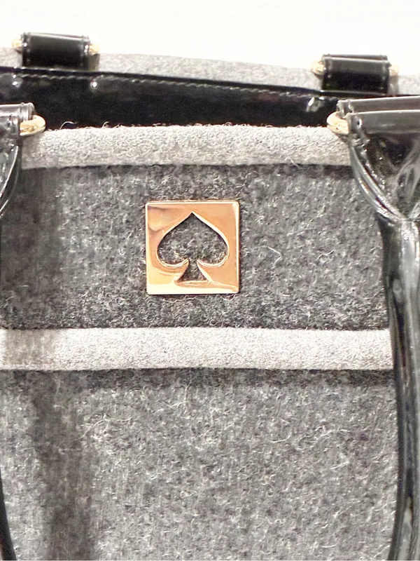 Kate Spade Alda Quinn Chestnut Hill Wool Bag Purse Grey Shoulderbag - Image 2