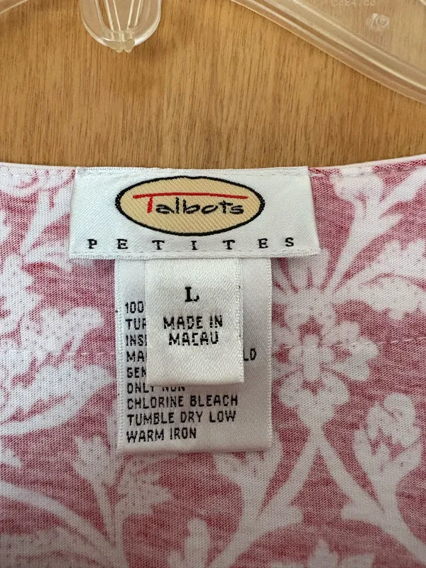 Talbots Red and White Floral Tunic Top - Image 2