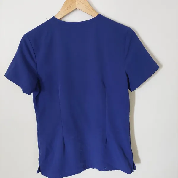 FIGS Technical Collection  Women's Blue Scrub V-Neck Top Size XS - Image 2