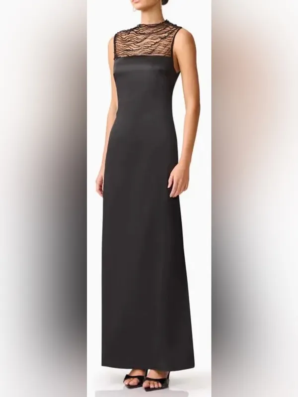 NEW ELLIATT Margot Beaded Black Sleeveless Gown Sz XS - Image 3