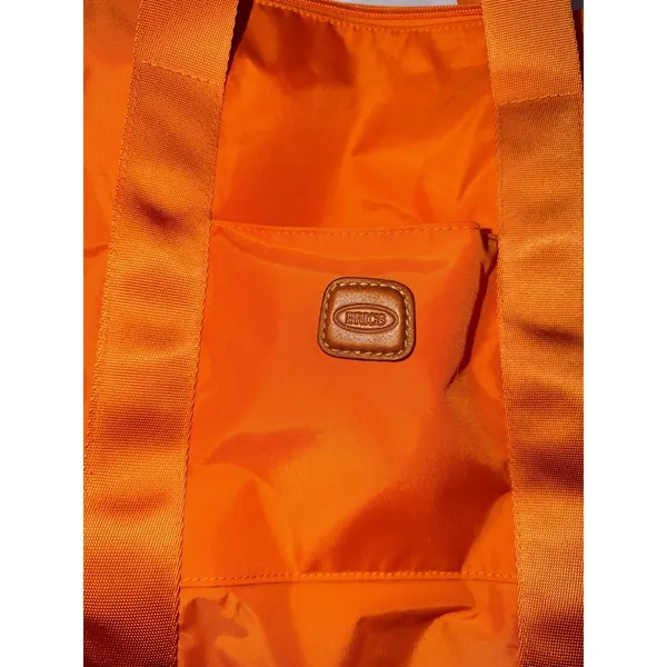 BRIC'S $210 Large‎ X Travel Deluxe Weekender Duffle Bag Orange Nylon Leather 22" - Image 3