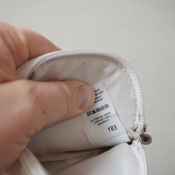 Lululemon Pouch Wristlet Keychain Women Cream Logo Strap Sporty Athleisure - Image 7