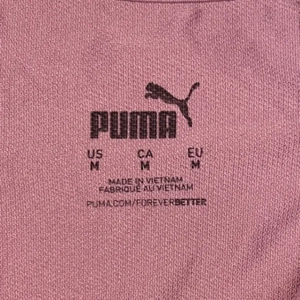 PUMA 1/4 Zip Performance Long Sleeve Top Women's Medium Dusty‎ Rose EUC - Image 6