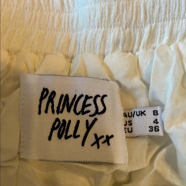 Princess Polly Cream Ruffled Skater Skirt - Image 2
