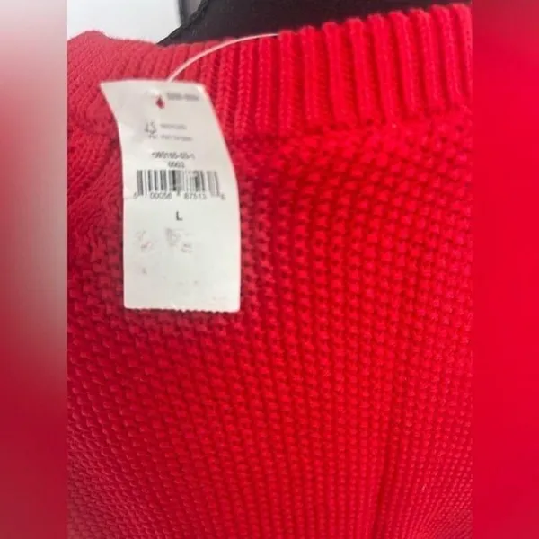 Gap Red Cable Knit Crew Neck Sweater Diamond Knit Pullover Top‎ New s-16 - Image 3