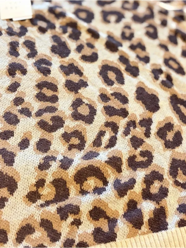 NWT a new day Women’s Leopard Print Crewneck Sweater Size XL - Image 2