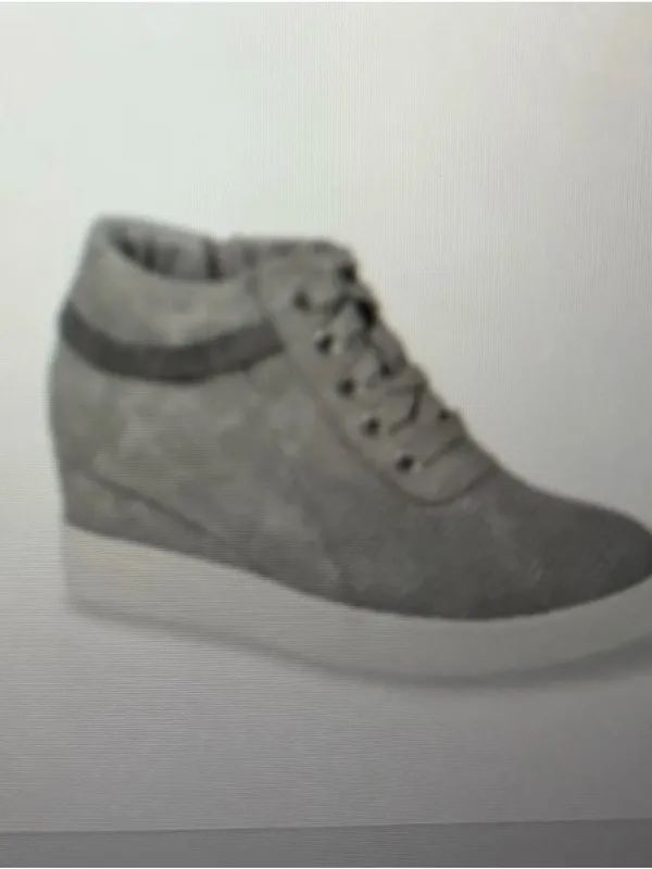 Journee Collection Women's High-Top Sneakers in Light Gray Size 11 - Image 8